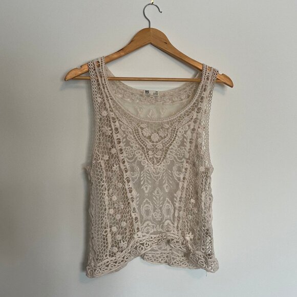 GRG. Montreal. Crochet, Lace Floral Pattern Tank Top. Size M. Womens. - Picture 1 of 7